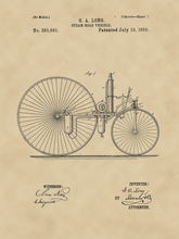 Kép betöltése a galériamegjelenítőbe: Gőzhajtású autó, vintage stílusú poszter