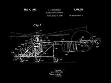 Kép betöltése a galériamegjelenítőbe: Helikopter, vintage stílusú poszter