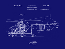 Kép betöltése a galériamegjelenítőbe: Helikopter, vintage stílusú poszter