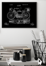 Kép betöltése a galériamegjelenítőbe: Motorbicikli vintage stílusú poszter