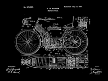 Kép betöltése a galériamegjelenítőbe: Motorbicikli vintage stílusú poszter