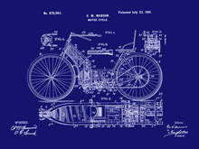 Kép betöltése a galériamegjelenítőbe: Motorbicikli vintage stílusú poszter