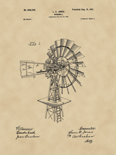 Kép betöltése a galériamegjelenítőbe: Szélkerék, vintage stílusú poszter
