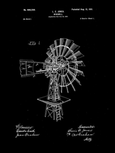 Kép betöltése a galériamegjelenítőbe: Szélkerék, vintage stílusú poszter