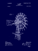 Kép betöltése a galériamegjelenítőbe: Szélkerék, vintage stílusú poszter
