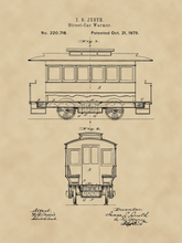 Kép betöltése a galériamegjelenítőbe: Lóvasút vintage stílusú poszter