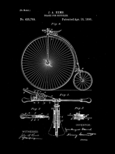 Kép betöltése a galériamegjelenítőbe: Bicikli, 1890 vintage stílusú poszter
