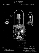 Kép betöltése a galériamegjelenítőbe: Edison izzó, vintage stílusú poszter