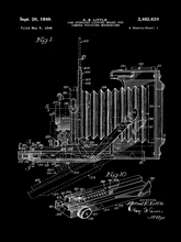 Kép betöltése a galériamegjelenítőbe: Fényképezőgép, vintage, industrial stílusú poszter, 1949-es amerikai szabadalmi rajza alapján