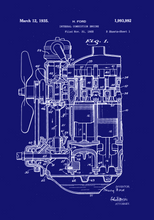 Kép betöltése a galériamegjelenítőbe: Motor, Ford, vintage stílusú poszter