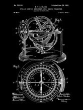 Kép betöltése a galériamegjelenítőbe: Iránytű, compass, vintage stílusú poszter