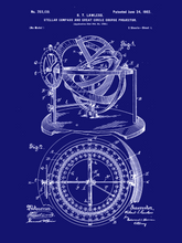 Kép betöltése a galériamegjelenítőbe: Iránytű, compass, vintage stílusú poszter