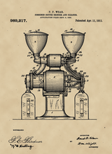 Kép betöltése a galériamegjelenítőbe: Kávédaráló, 1911, vintage stílusú poszter