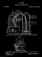 Kép betöltése a galériamegjelenítőbe: Kávégép, 1866, vintage stílusú poszter