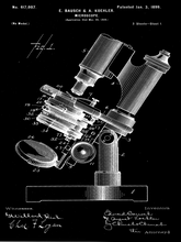 Kép betöltése a galériamegjelenítőbe: Mikroszkóp, 1899, vintage stílusú poszter