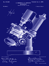 Kép betöltése a galériamegjelenítőbe: Mikroszkóp, 1899, vintage stílusú poszter