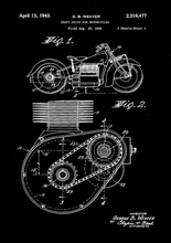 Kép betöltése a galériamegjelenítőbe: Motor, vintage stílusú poszter 1943