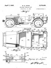 Kép betöltése a galériamegjelenítőbe: Katonai terepjáró, vintage, industrial stílusú poszter, 1942-es amerikai szabadalmi rajz alapján
