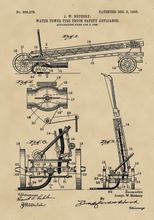 Kép betöltése a galériamegjelenítőbe: Tűzoltó kocsi, 1905, vintage stílusú poszter