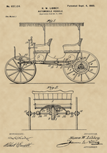 Kép betöltése a galériamegjelenítőbe: Automobil, 1900, vintage stílusú poszter