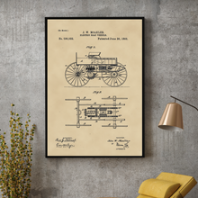 Kép betöltése a galériamegjelenítőbe: Elektromos autó, vintage stílusú poszter