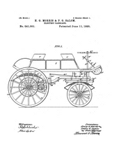 Kép betöltése a galériamegjelenítőbe: Elektromos autó, 1895 vintage stílusú poszter