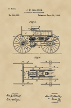 Kép betöltése a galériamegjelenítőbe: Elektromos autó, vintage stílusú poszter