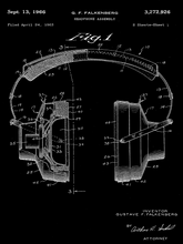 Kép betöltése a galériamegjelenítőbe: Fejhallgató, vintage stílusú poszter