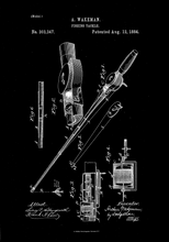 Kép betöltése a galériamegjelenítőbe: Horgászbot, orsó, 1884, vintage stílusú poszter
