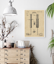 Kép betöltése a galériamegjelenítőbe: Injekciós tű, vintage stílusú poszter