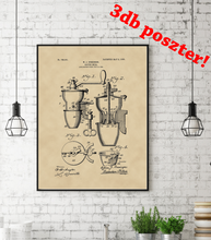 Kép betöltése a galériamegjelenítőbe: Kávé-függőknek ajándék csomag 3 vintage poszter !
