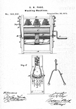 Kép betöltése a galériamegjelenítőbe: Mosógép, 1873 vintage stílusú poszter