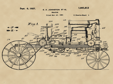 Kép betöltése a galériamegjelenítőbe: Traktor, 1921, vintage stílusú poszter