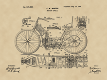 Kép betöltése a galériamegjelenítőbe: Motorbicikli vintage stílusú poszter
