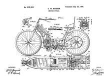 Kép betöltése a galériamegjelenítőbe: Motorbicikli vintage stílusú poszter

