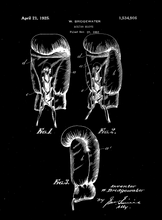 Kép betöltése a galériamegjelenítőbe: Boxkesztyű, vintage, industrial stílusú poszter, 1925-ös amerikai szabadalmi rajza alapján
