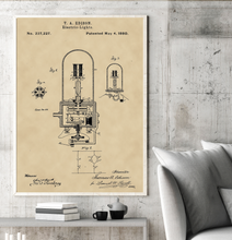 Kép betöltése a galériamegjelenítőbe: Edison izzó, vintage stílusú poszter
