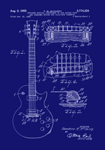 Kép betöltése a galériamegjelenítőbe: Elektromos gitár, vintage stílusú poszter
