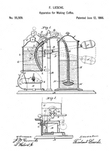 Kép betöltése a galériamegjelenítőbe: Kávégép, 1866, vintage stílusú poszter
