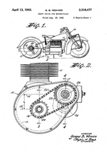 Kép betöltése a galériamegjelenítőbe: Motor, vintage stílusú poszter 1943
