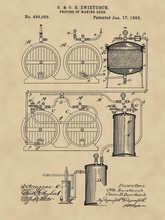 Kép betöltése a galériamegjelenítőbe: Sör-készítés folyamata, vintage stílusú poszter
