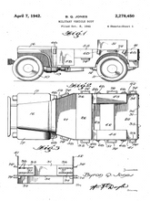 Kép betöltése a galériamegjelenítőbe: Katonai terepjáró, vintage, industrial stílusú poszter, 1942-es amerikai szabadalmi rajz alapján
