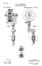 Kép betöltése a galériamegjelenítőbe: Tetováló gép, 1891 vintage stílusú poszter
