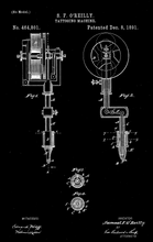 Kép betöltése a galériamegjelenítőbe: Tetováló gép, 1891 vintage stílusú poszter
