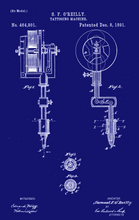 Kép betöltése a galériamegjelenítőbe: Tetováló gép, 1891 vintage stílusú poszter
