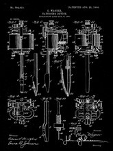 Kép betöltése a galériamegjelenítőbe: Tetováló gép, vintage stílusú poszter
