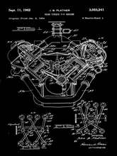 Kép betöltése a galériamegjelenítőbe: V8 Motor, vintage stílusú poszter

