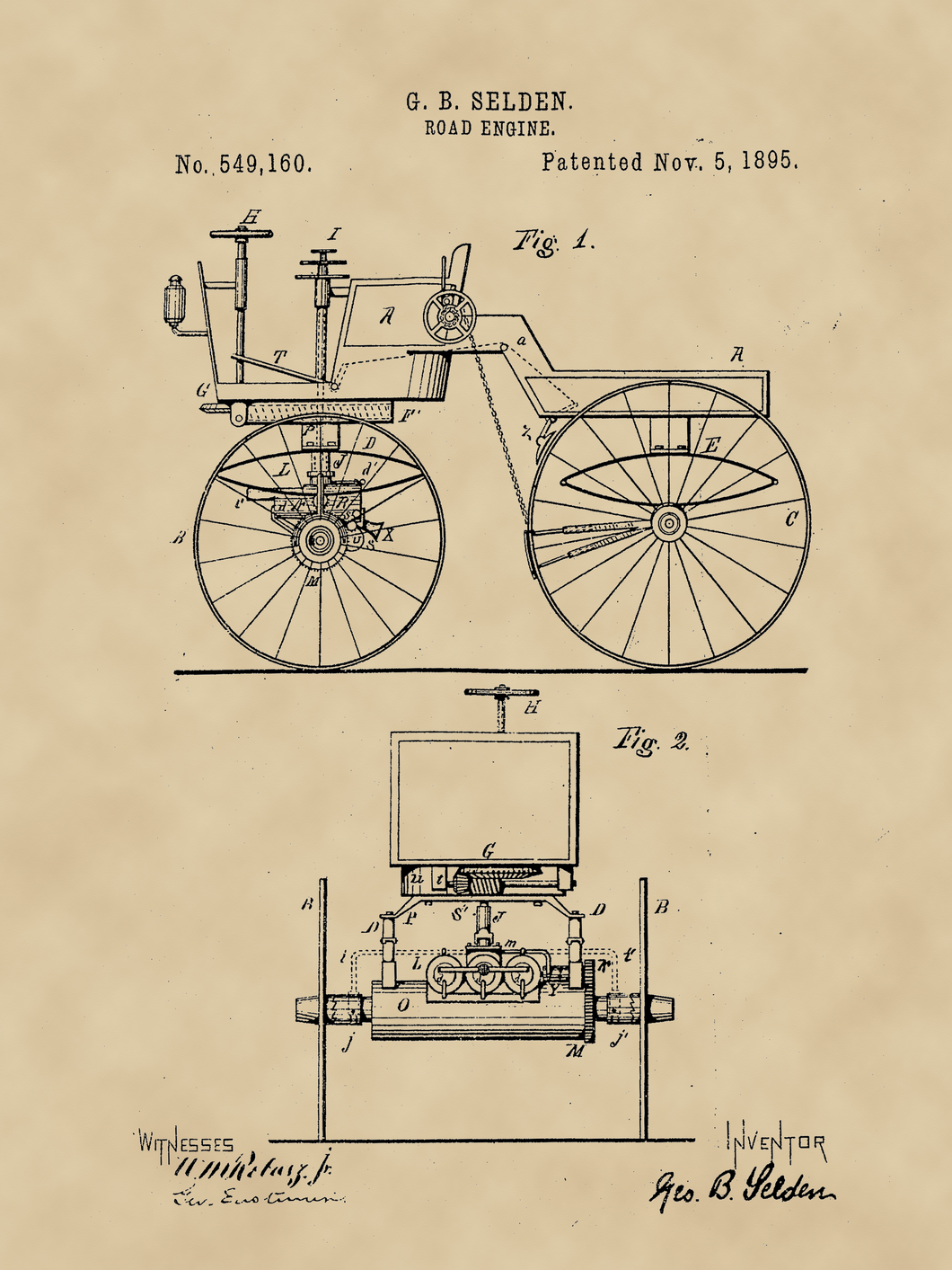 Automobil vintage poszter 1895