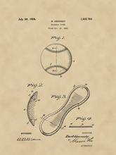 Kép betöltése a galériamegjelenítőbe: Baseball labda, vintage stílusú poszter
