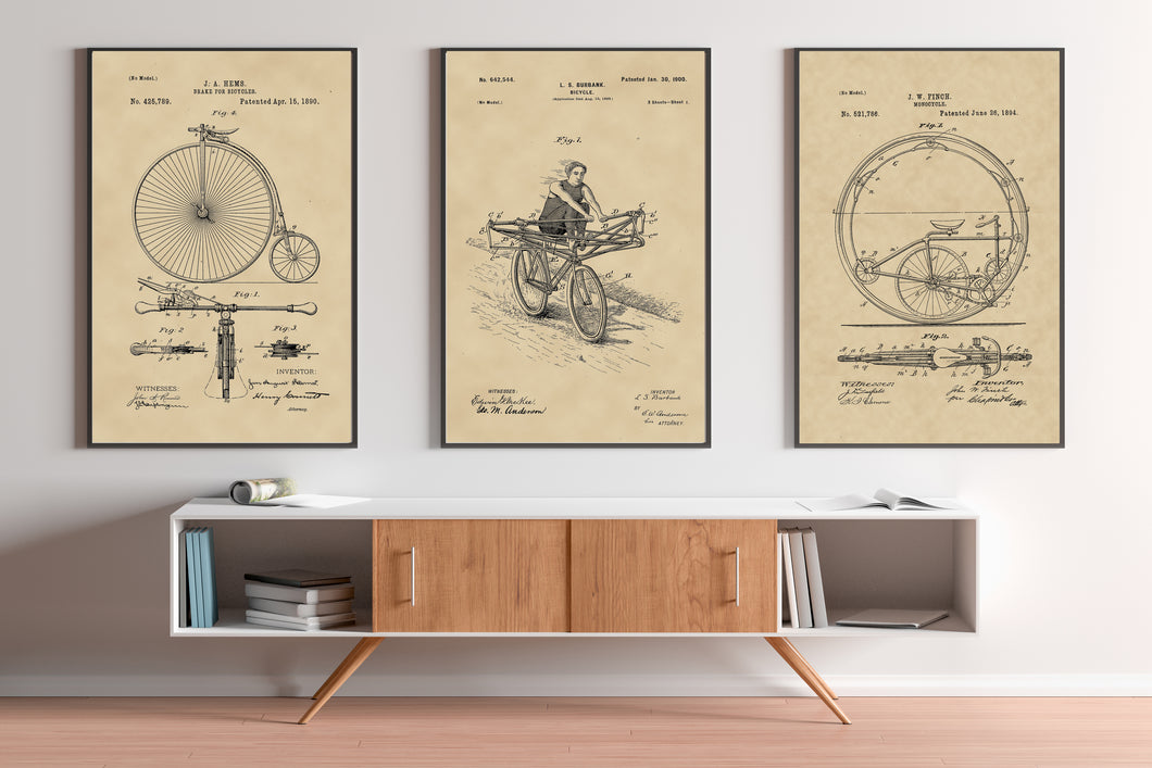 Biciklis-trio ajándék csomag, 3 vintage poszter !